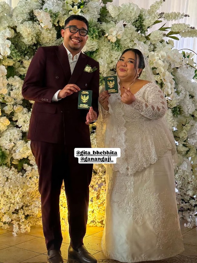 Gita dan pasangannya pun menyiapkan tagar untuk mendokumentasikan hari pernikahan mereka yakni #GIGANticlove yang diambil dari nama keduanya.Foto: Instagram