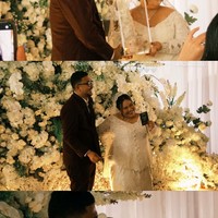 Saat akad, pemilk nama lengkap Gita Anggita Butar Butar ini memakai gaun kebaya putih yang dilengkapi dengan kerudung berhias bordir dan sejumlah perhiasan. Foto: Instagram