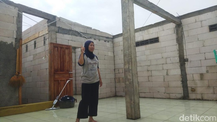 Angin puting beliung di Cawas, Klaten sore tadi.