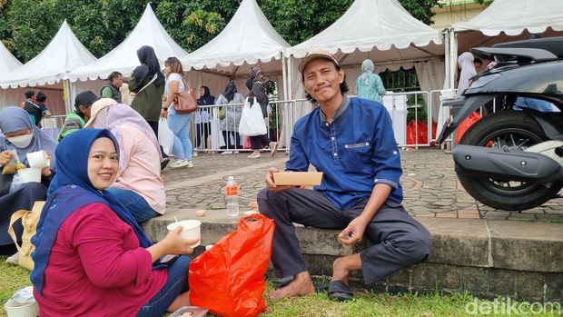 Suasana Bazar Rakyat yang digelas di Monas, Jakarta Pusat, Sabtu (28/3/2026).