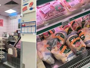 Bikin Resah! Supermarket Olah Daging Ayam Halal di Area Daging Babi
