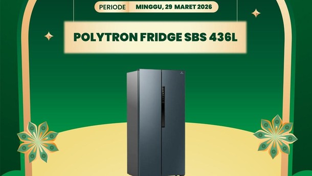 Promo Fantastis! Kulkas 436L Side by Side Diskon Besar di Transmart