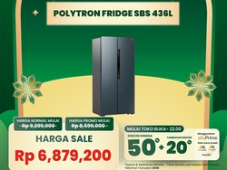 Promo Fantastis! Kulkas 436L Side by Side Diskon Besar di Transmart