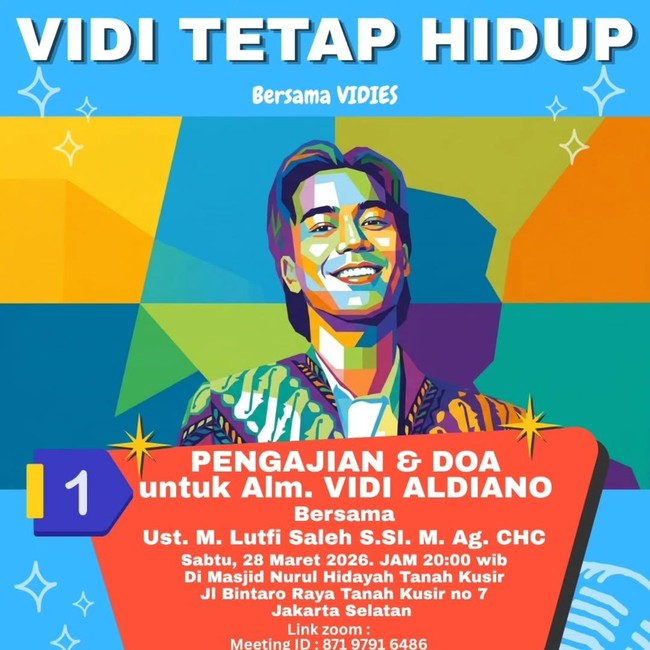 Vidi Aldiano Ultah Besok, Fans Gelar Pengajian dan Doa Bareng