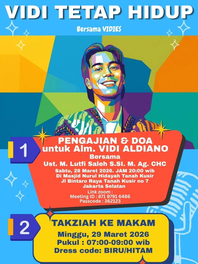 Vidi Aldiano Ultah Besok, Fans Gelar Pengajian dan Doa Bareng