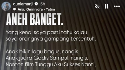 Anji Merasa Aneh: Biasanya Gampang Nangis, tapi Kok Ibu Meninggal Gak Nangis?