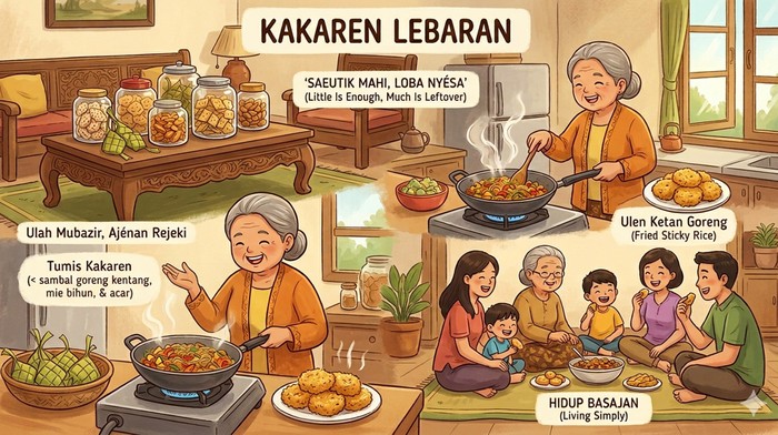 Ilustrasi asal-usul Kakaren Lebaran