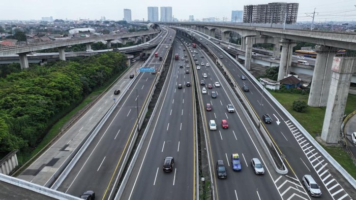 Kondisi arus lalu lintas di Tol MBZ (dok.Jasa Marga)