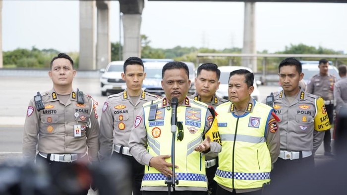Korlantas Polri memperketat pengawasan di Tol Jakarta-Cikampek dengan ETLE Drone Patrol. (Dok. Istimewa)