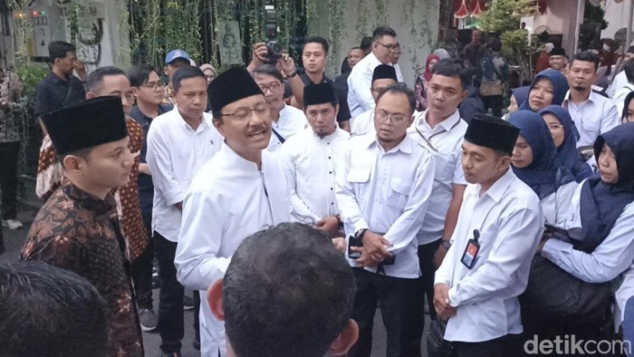 Menteri Sosial Saifullah Yusuf (Gus Ipul) saat di Trenggalek