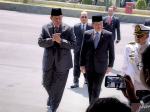 SBY hingga JK Melayat Persemayaman Jenazah Juwono Sudarsono di Kemhan