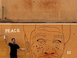 Seniman Ini Ubah Bekas Luka Perang Jadi Seni Jalanan