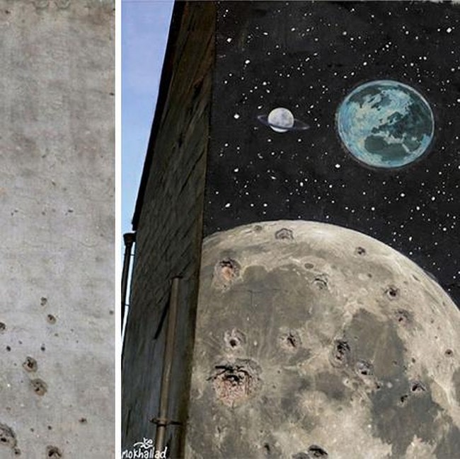 Seniman Ini Ubah Bekas Luka Perang Jadi Seni Jalanan