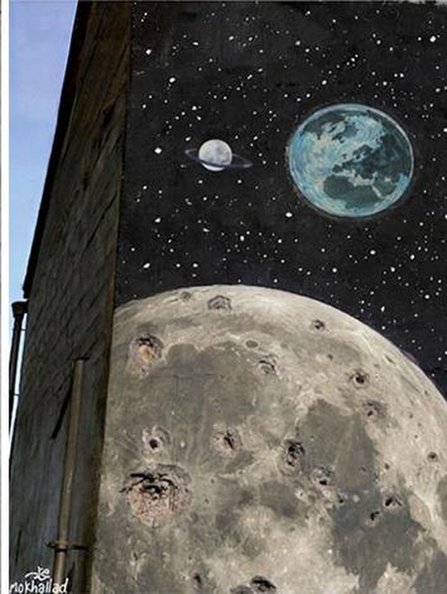 Seniman Ini Ubah Bekas Luka Perang Jadi Seni Jalanan