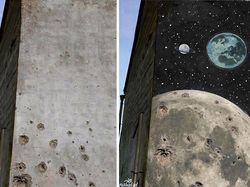 Seniman Ini Ubah Bekas Luka Perang Jadi Seni Jalanan