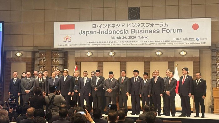Presiden Prabowo Subianto menghadiri Japan-Indonesia Business Forum di Tokyo dalam kunjungan resminya di Jepang, Senin (30/3/2026).