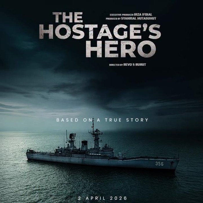 Poster film The Hostages Hero yang angkat kisah TNI AL. ( Sumber foto: instagram.com/thehostageshero)