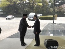 Prabowo Tiba di Imperial Palace Tokyo Disambut Kaisar Jepang