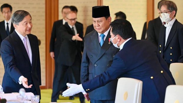 Presiden Prabowo bertemu Kaisar Jepang Naruhito di Imperial Palace, Tokyo, Senin (30/3/2026).