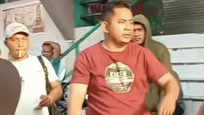 Foto: foto terduga sekelompok preman aniaya kordinator jukir (dok. Tangkapan layar)