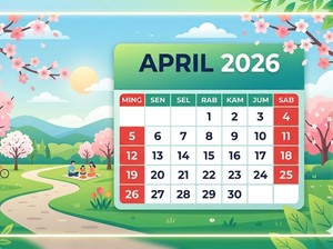 Kalender April 2026: Hari Besar, Tanggal Merah hingga Long Weekend