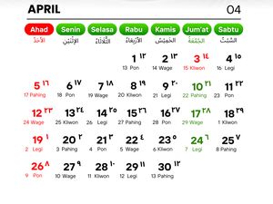 Hari Ini 29 April 2026 Tanggal Berapa Hijriah? Cek Konversinya di Sini!