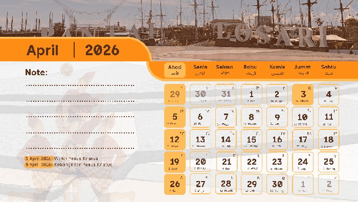 Kalender April 2026