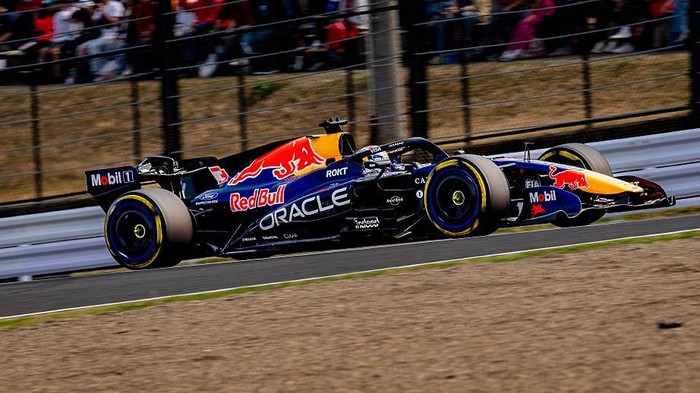 Max Verstappen saat berlaga di GP Jepang akhir pekan lalu.