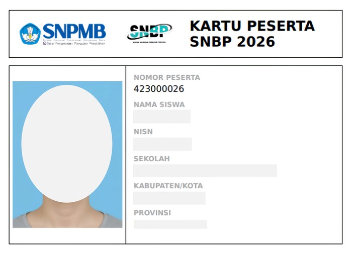 Nomor Peserta SNBP 2026 yang mana?