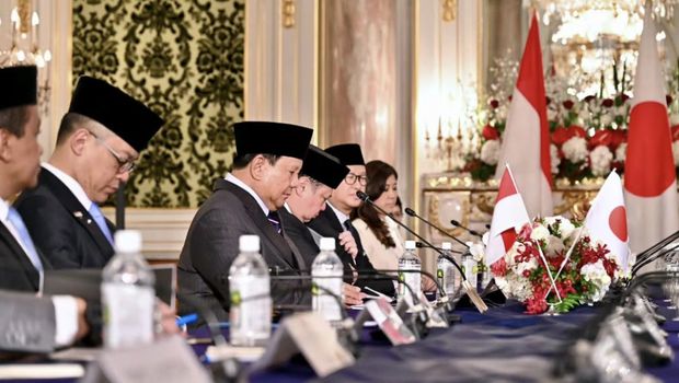 Presiden Republik Indonesia, Prabowo Subianto, melakukan pertemuan bilateral dengan Perdana Menteri (PM) Jepang, Sanae Takaichi, di Istana Akasaka, Tokyo, Selasa (31/3). (Tangkapan layar instagram @prabowo)
