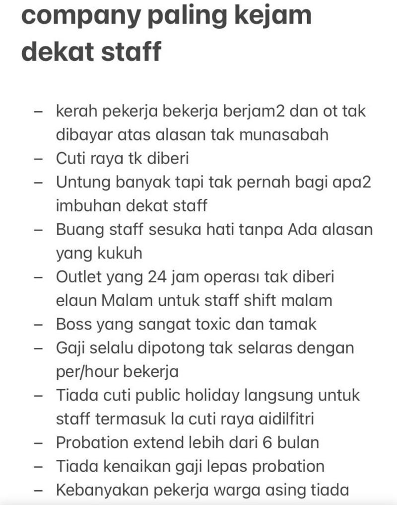 Restoran nasi lemak langgar hak pekerja.
