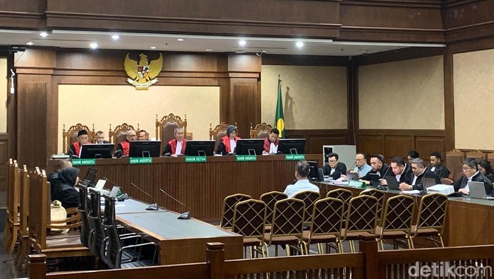 Sidang kasus korupsi tata kelola minyak mentah. (Mulia/detikcom)