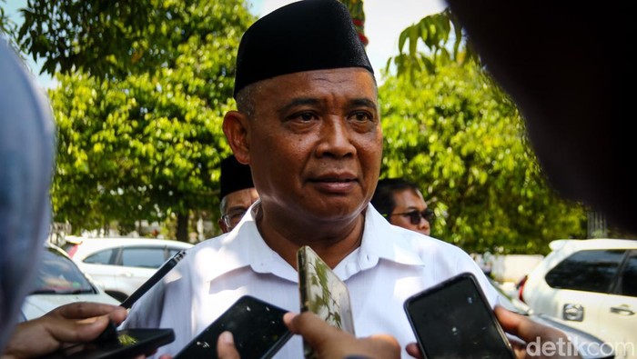 Bupati Sleman Harda Kiswaya ditemui di kantor Setda Sleman, Rau (1/4/2026).