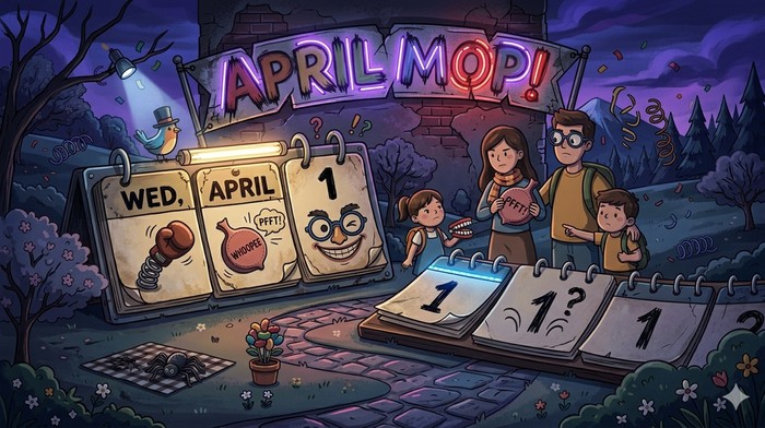 Ilustrasi April Mop.