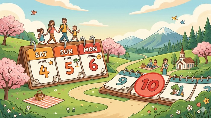 Ilustrasi tanggal merah April 2026.