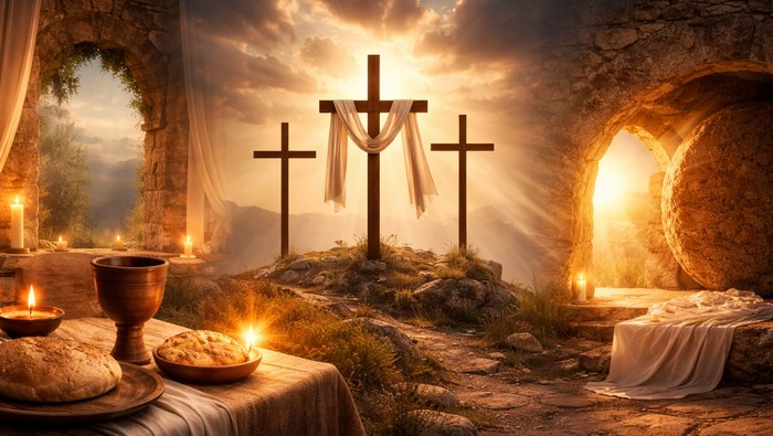 Ilustrasi Tri Hari Suci menjelang Paskah.