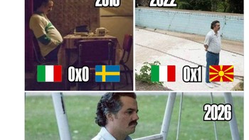 Italia dihempaskan oleh Bosnia and Herzegovina yang notebene sebagai underdog. Foto: Screenshot X