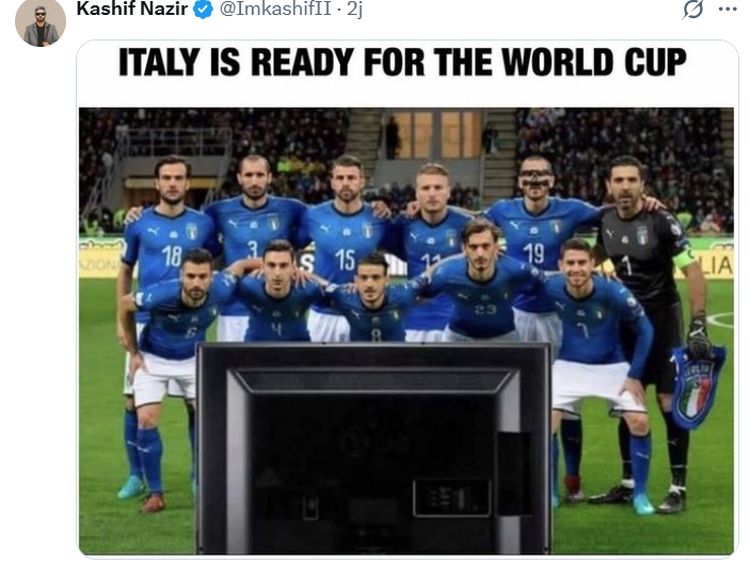 Meme Italia Hattrick Gagal ke Piala Dunia Jadi Olok-olokan Netizen