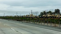 Camp Pendleton diketahui sebagai salah satu pangkalan utama Marinir AS yang kerap menjadi titik pengiriman pasukan dan peralatan. REUTERS/Mike Blake