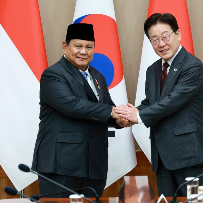 Perkuat Hubungan, Prabowo Bertemu Presiden Lee Jae Myung di Korsel