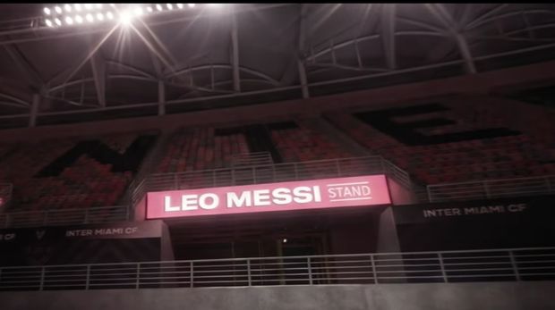 Tribun Lionel Messi di stadion baru Inter Miami, Nu Stadium.
