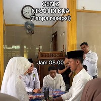 Viral Tren Gen Z Nikah di KUA Tanpa Resepsi, Sorenya Langsung Healing Bareng