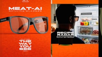 Traeger mengumumkan MEAT-AI Glasses. Sebuah kacamata AI untuk memanggang daging. Katanya punya thermal imaging, night vision, dan bisa kasih instruksi suara “steakmu masih kurang 2 menit”. Hampir believable di era AI sekarang. Foto: X.com