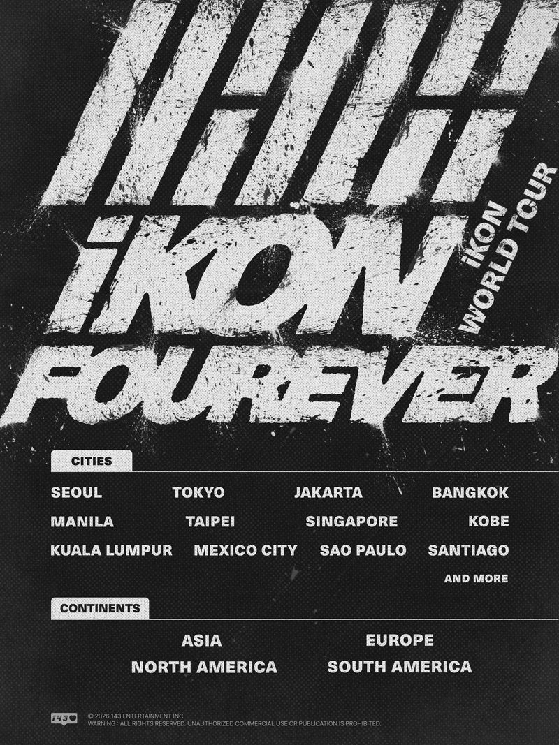 iKON Poster tur dunia iKON FOUREVER.