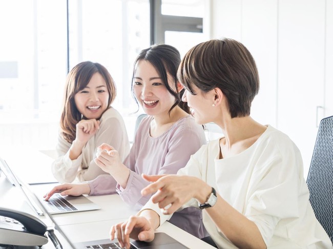 Group of businesswoman working in office.