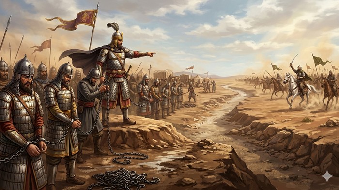 Ilustrasi Hormuz Merantai Pasukannya Sendiri Saat Melawan Khalid bin Walid