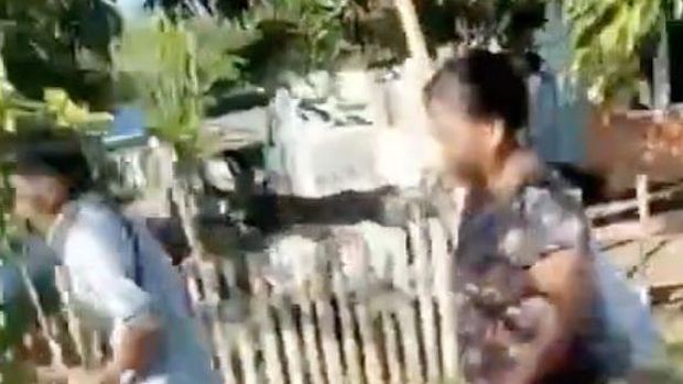 Kepanikan Pulau Lembeh Bitung, Sulut, akibat tsunami pascagempa M 7,6. Dokumen Istimewa Kepanikan Pulau Lembeh Bitung, Sulut, akibat tsunami pascagempa M 7,6. Dokumen Istimewa