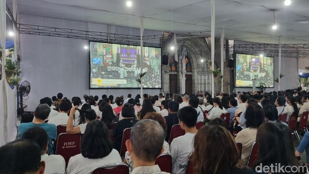 Misa Kamis Putih di Katedral Jakarta. (Taufiq/detikcom)
