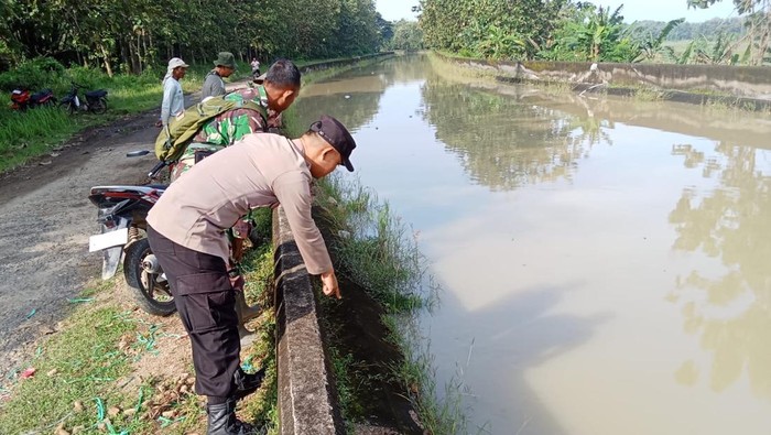 TKP pria tenggelam di jalur irigasi Dusun Taban, Desa Jenengan, Kecamatan Klambu, Kabupaten Grobogan, Kamis (2/4/2026).