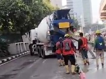 Ada Perbaikan Jalan, Lalin Rasuna Said Arah Mampang Macet